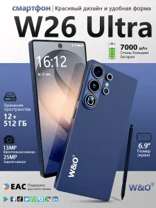 W&O Смартфон 12/512 ГБ, Nano-SIM, темно-синий