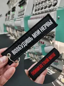 Ремувка, брелок для рюкзака, для ключей "Возбудишь мои нервы - Поимею мозг", 12.5х3см, Фабрика Вышивки