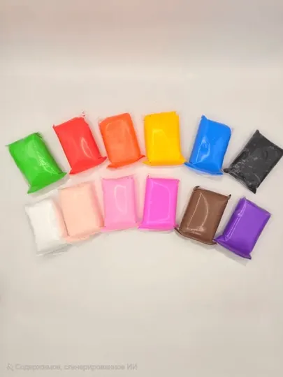 Набор воздушного пластилина Super Light Clay — 12 ярких цветов, мягкий, 8D, антистресс