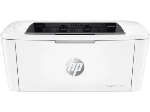 HP Принтер лазерный LaserJet M111w A4, Wi-Fi, Перезаправляемый картридж, Гарантия 12 месяцев, белый, светло-серый