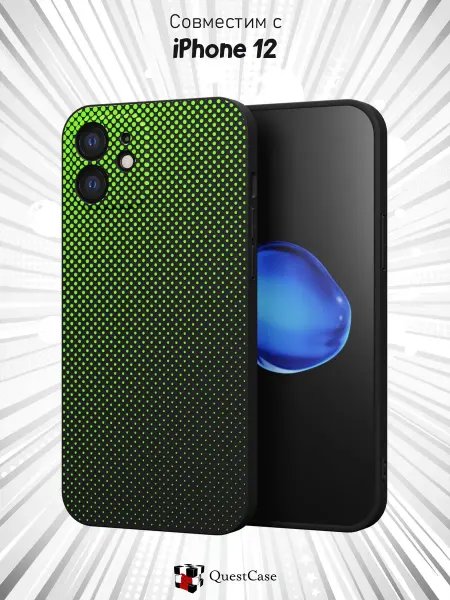 QuestCase Чехол на Apple iPhone 12 с принтом Абстракция