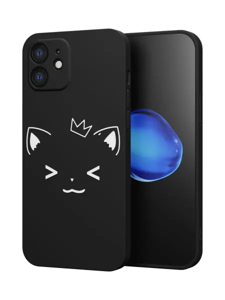 QuestCase Чехол на Apple iPhone 12 с принтом Котик