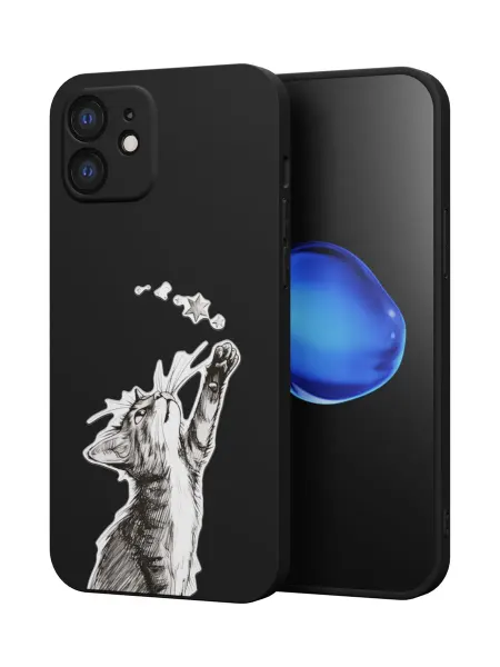 QuestCase Чехол на Apple iPhone 12 с принтом Котики