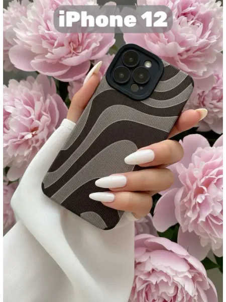 GLAM CASE Чехол на iPhone 12 силиконовый с принтом