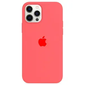 Силиконовый чехол для смартфона Silicone Case на iPhone 12 PRO MAX / Айфон 12 ПРО МАКС с логотипом, лимонный