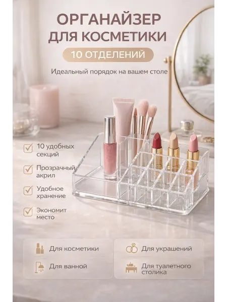 Торговый дом 'Посуда' Органайзер для косметики