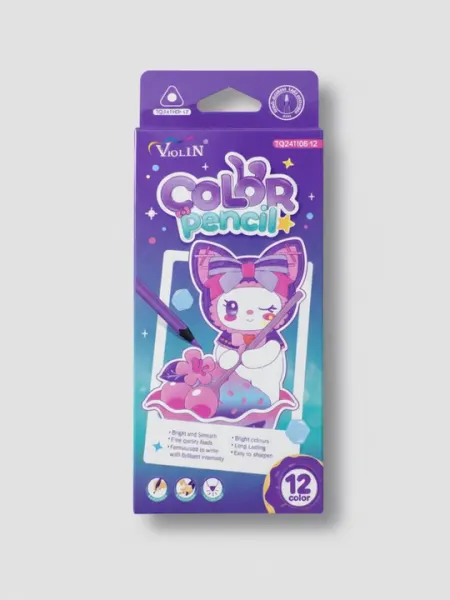 Набор цветных карандашей VIOLIN Color Pencil, 12 цветов