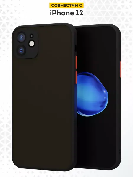 DesignOnCase Чехол бампер на iPhone 12 прозрачный однотонный