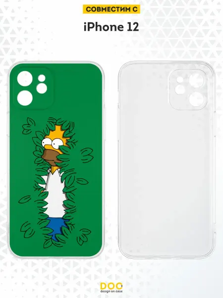 DesignOnCase Чехол на iPhone 12 с принтом Симпсоны