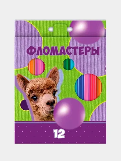 Фломастеры Hatber Альпака, 12 цветов