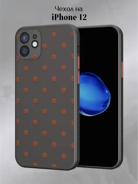 Slow Hold Чехол бампер на iPhone 12 в горошек