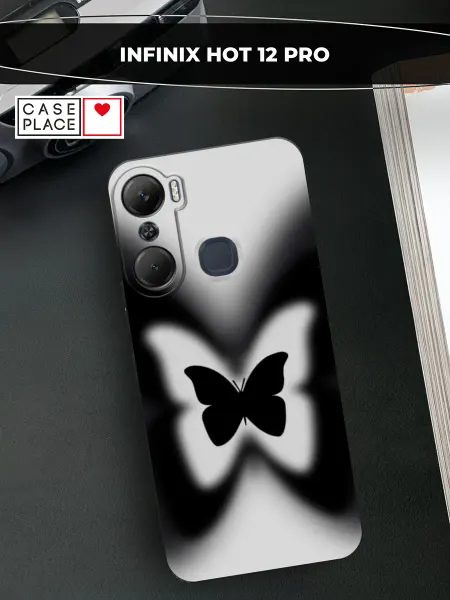 Infinix Чехол на Hot 12 Pro с бабочками
