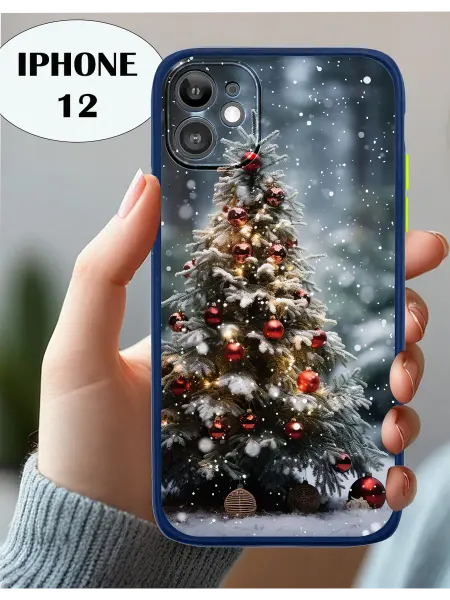 Чехол на iPhone 12 с принтом елка