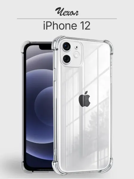 Мобимания Чехол iPhone 12 прозрачный противоударный