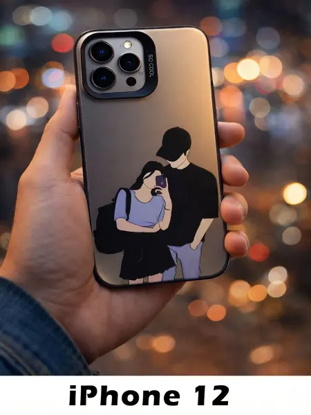 Чехол на iphone 12 с принтом пары
