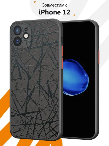 Мобилиус Чехол Бампер на iPhone 12 с принтом Абстракция