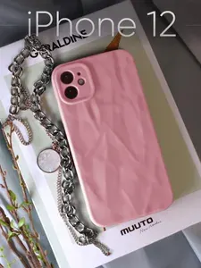 Чехол на айфон 12 / Чехол на iPhone 12 с неровной поверхностью рельефный