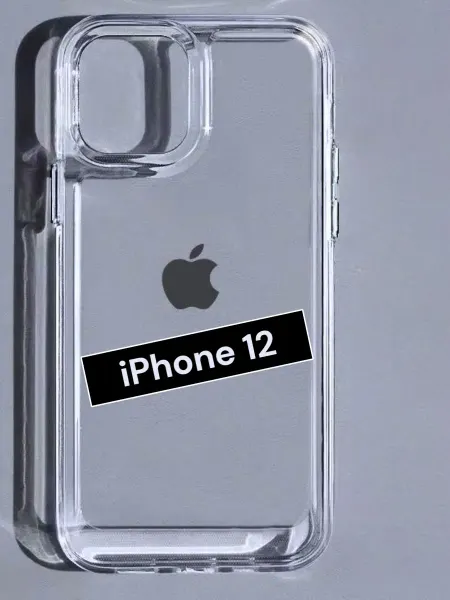 IPhone чехлы чехол на iphone 12 прозрачный с защитой камеры квадратный