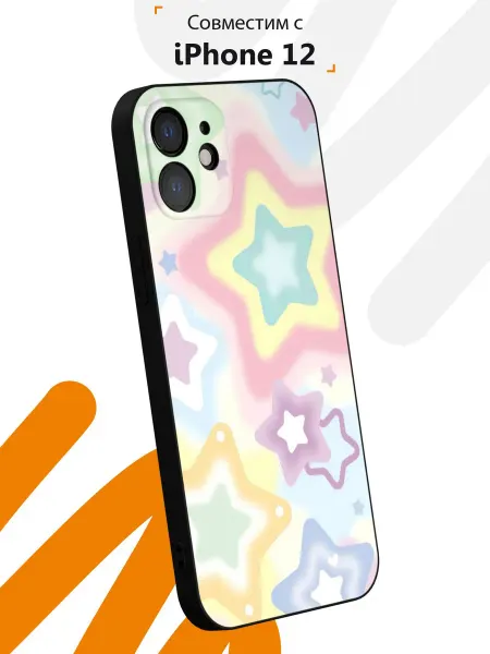 Мобилиус Чехол на iPhone 12 с принтом Звезды