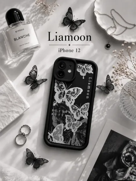 Liamoon Чехол на iPhone 12 объемный с принтом
