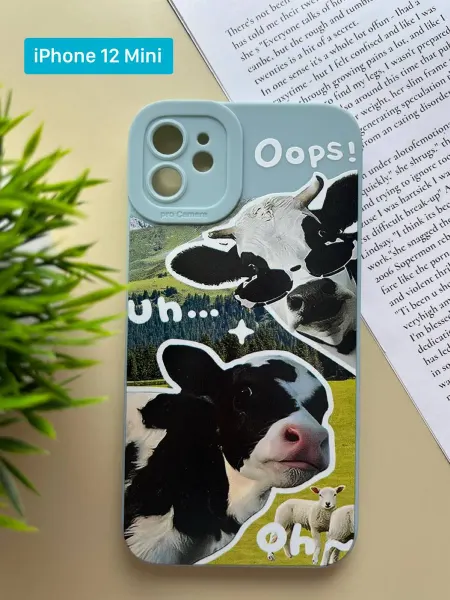 Liamoon Чехол на iPhone 12 Mini с принтом Коровки