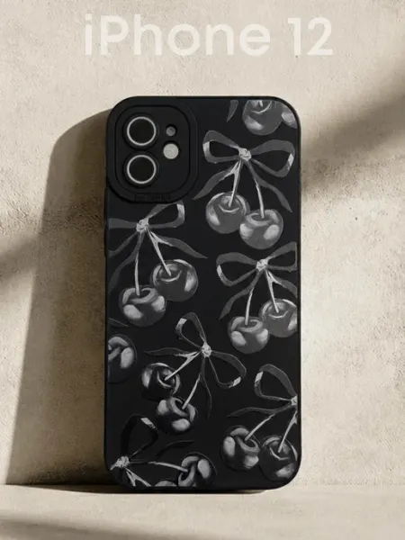 LMNUP Чехол на iPhone 12 с принтом прозрачный