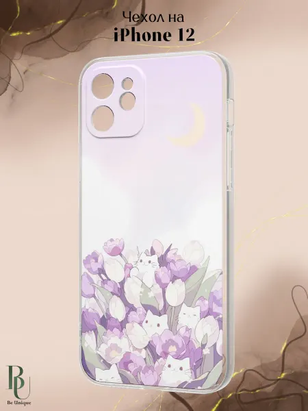 Be Unique Чехол на iPhone 12 с принтом Котики
