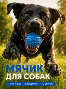 Мяч для собак с пищалкой, игрушка для собак