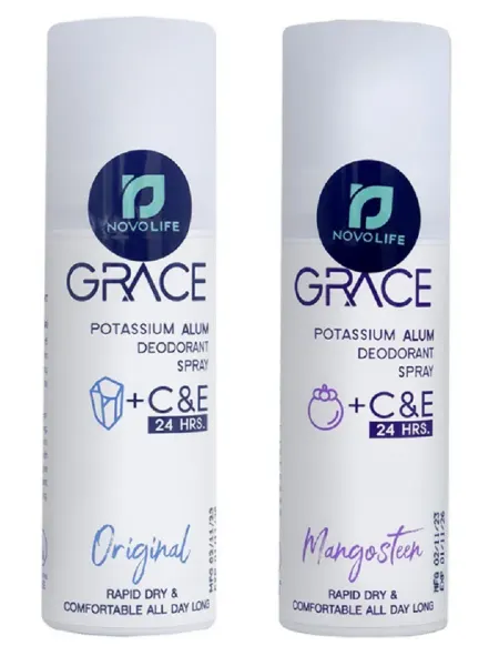 Grace Набор квасцовых дезодорантов спрей Мангустин + Натуральный 2…
