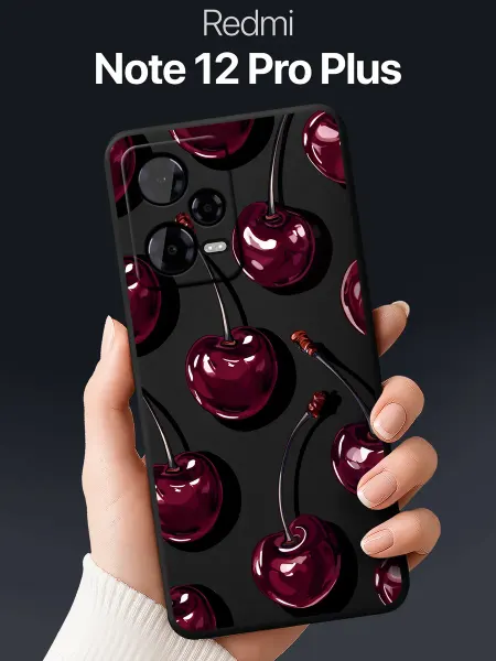 SCDesign Чехол на Xiaomi Redmi Note 12 Pro Plus с вишнями