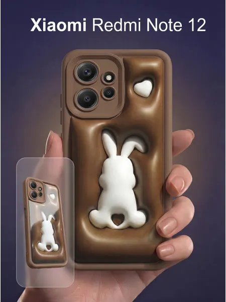 URBAZZA Чехол на Xiaomi Redmi Note 12 с бортиками и рисунком