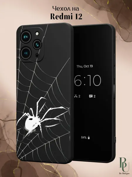 Be Unique Чехол на Redmi 12 Готика Паук