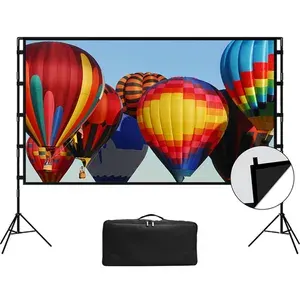 120"экран для проектора без складок черный фон штатив