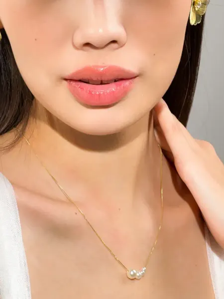 Lemniscate jewelry Цепочка на шею с жемчужинами