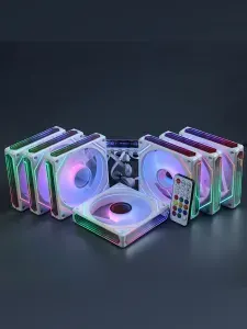 Вентиляторы для корпуса ПК кулеры ARGB 120 мм Prism 9 Pro белые, 7 шт