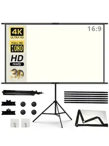 120" ALR экран для проектора, белый, с регулируемым штативом