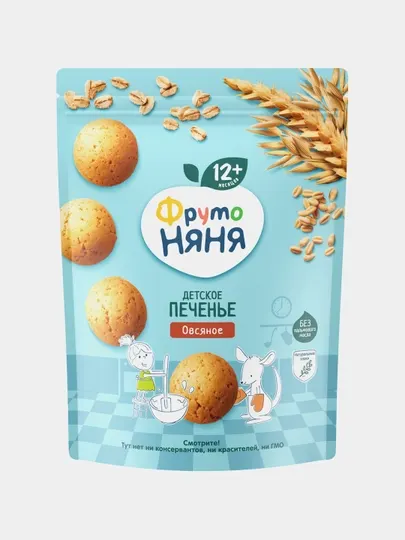 Печенье детское FrutoNyana овсяное 120 г растворимое