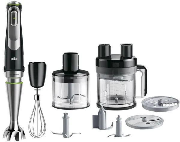 Блендер погружной Braun MQ 9195XLI, мощность 1200 Вт, 3 скорости