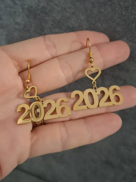 Серьги новогодние 2026