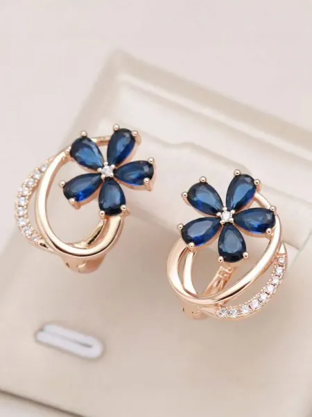 POLLYJewelry Серьги с камнем бижутерия