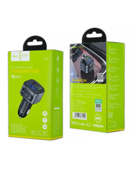 TechnoVek Переходник E67 АЗУ на 2 USB QC3.0 + модулятор HOCO