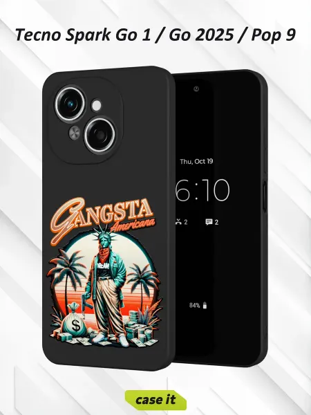 Case it Чехол на Tecno Spark Go 1 Go 2025 Pop 9 American gangster