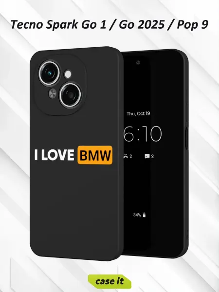 Case it Чехол на Tecno Spark Go 1 Go 2025 Pop 9 принт I love BMW
