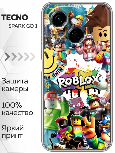 Marketclub Чехол на Tecno Spark Go 1 Roblox Роблокс