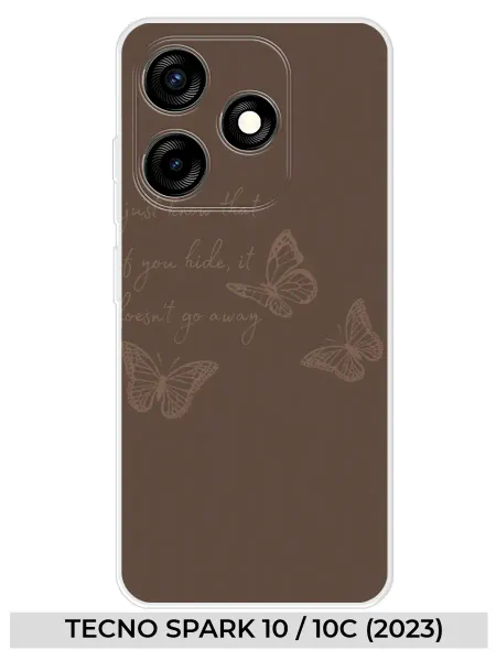 NOOTO Чехол на TECNO SPARK 10 10C (2023) коричневый