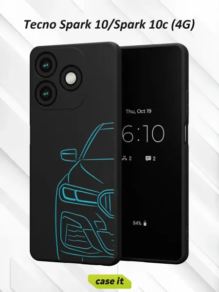 Case it Чехол на Tecno Spark 10 Spark 10c 4G силуэт BMW 5 серии