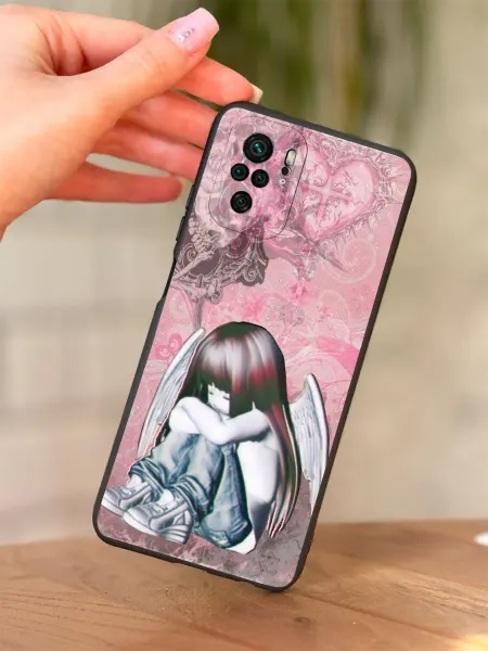 PBl store Чехол на Redmi Note 10 Note 10S Poco M5S принт Angel Y2K