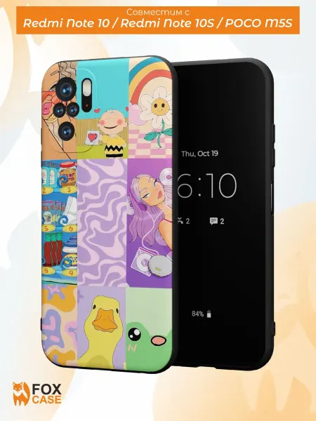 Fox Case Чехол на Redmi Note 10 Note 10S Poco M5S принт Микки Маус