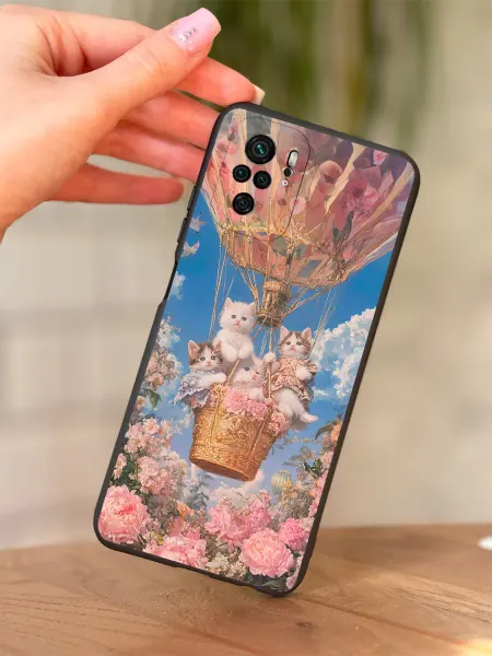 PBl store Чехол на Redmi Note 10 Note 10S Poco M5S Котики cute