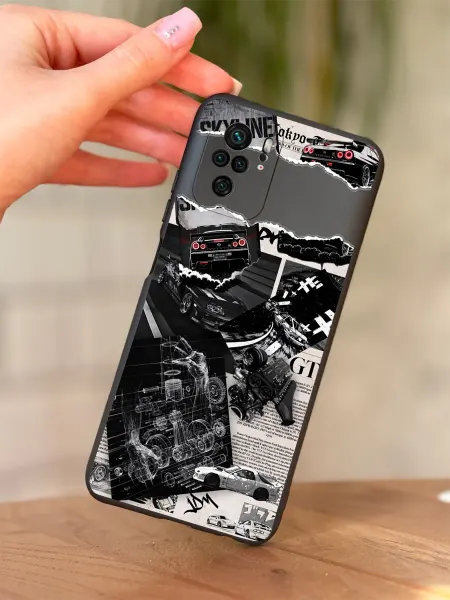 PBl store Чехол на Redmi Note 10 Note 10S Poco M5S skyline gtr